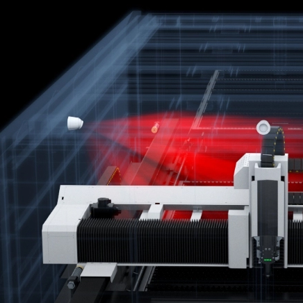 лазерная кабина с датчиками движения